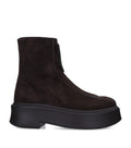 The Row Zipped Suede Ankle Boots 50