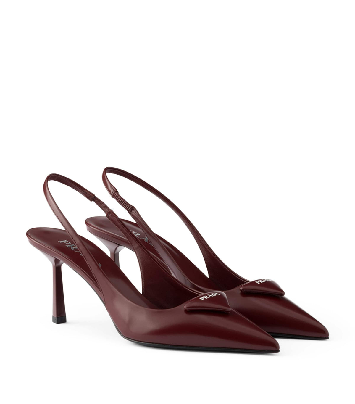 Prada Brushed Leather Slingback Pumps 75