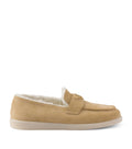 Prada Suede-Shearling Triangle Loafers