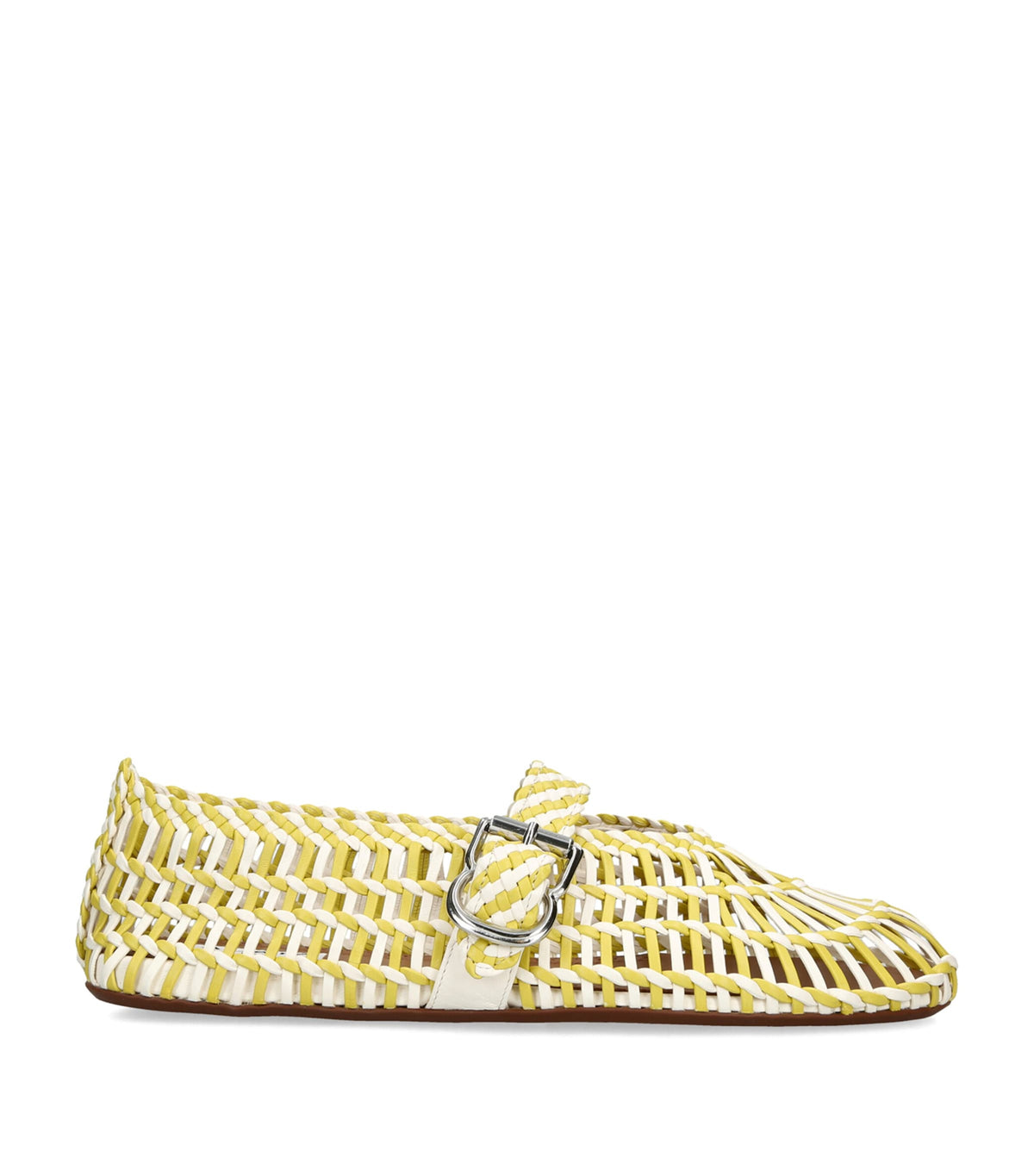 Alaïa Leather Braided Ballerina Flats