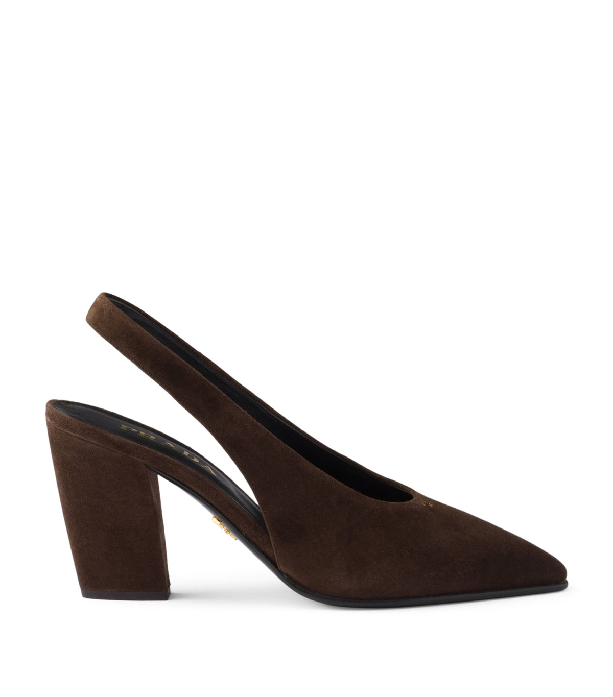 Prada Suede Leather Slingback Pumps 85