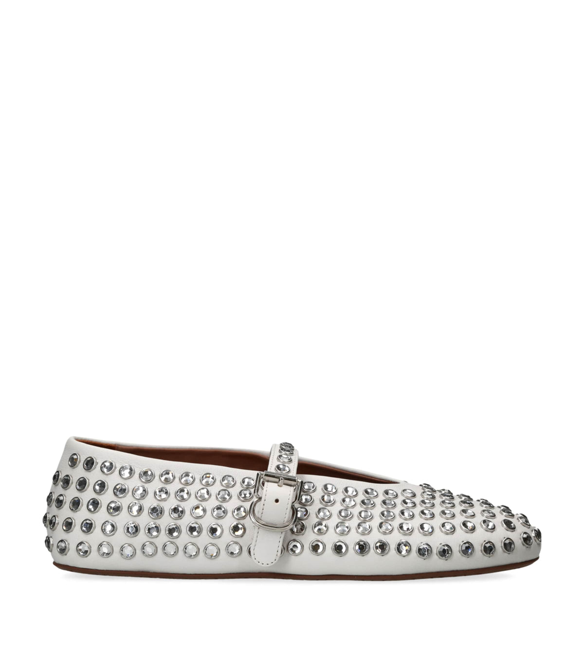 Alaïa Leather Embellished Ballerina Flats