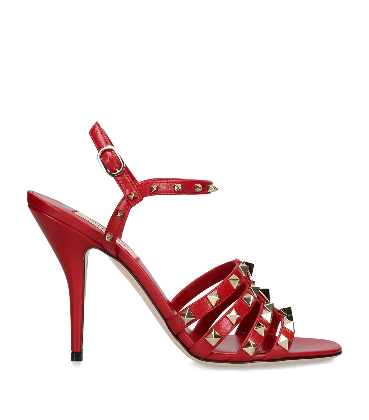 Valentino Garavani Leather Rockstud Heeled Sandals 100