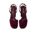 Prada Suede Platform Sandals - Burgundy