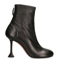 Amina Muaddi Leather Iris Ankle Boots 95