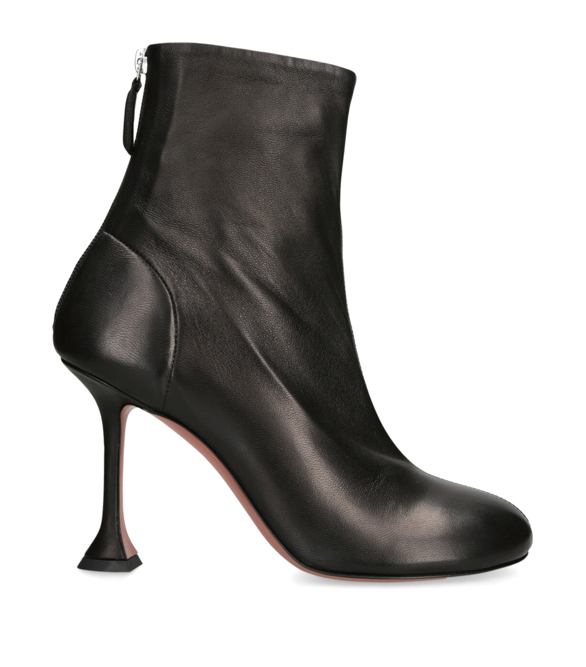 Amina Muaddi Leather Iris Ankle Boots 95