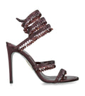 René Caovilla Jewelled Leather Chandelier Sandals 105