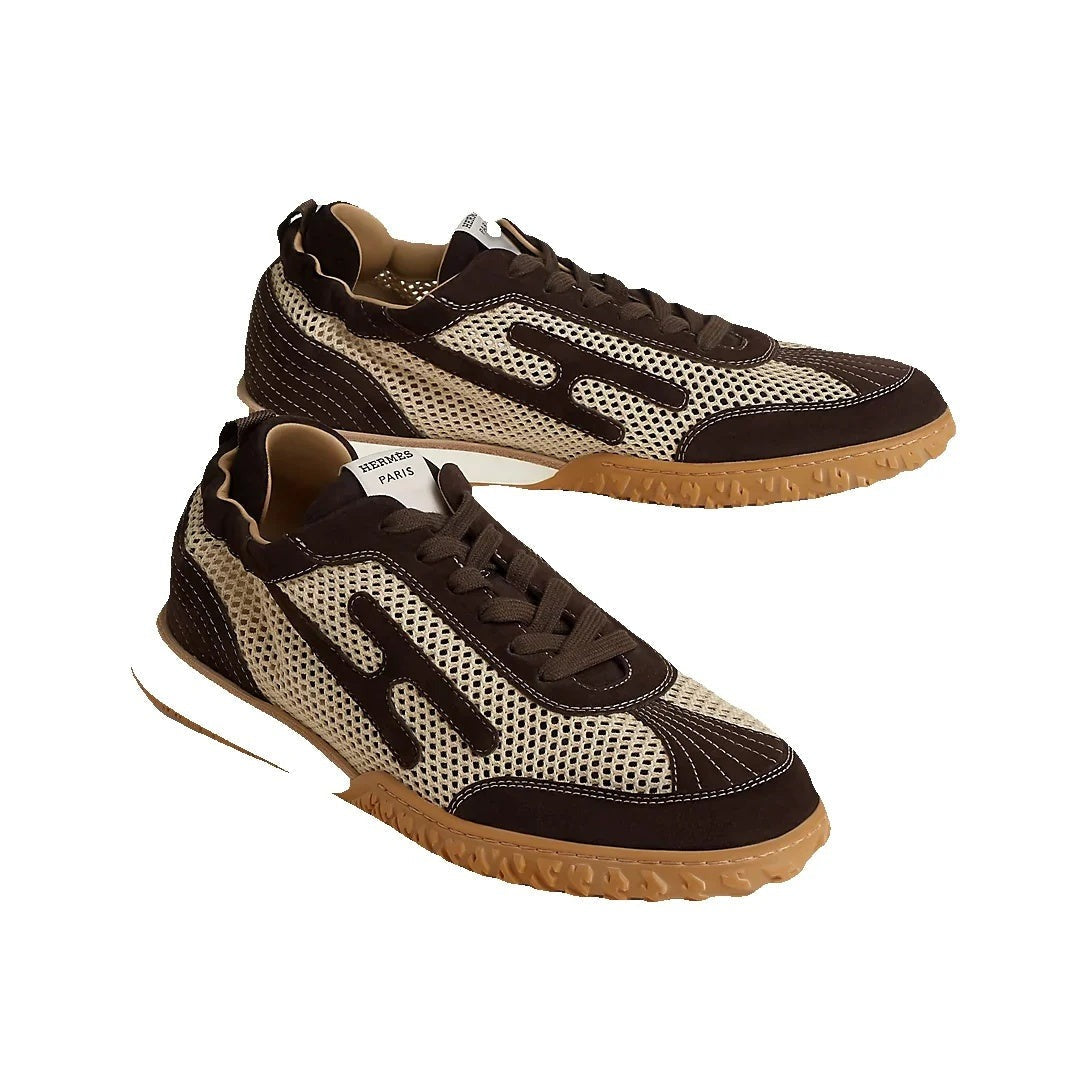 Hermès Jet Sneaker - Brown/Beige Mesh