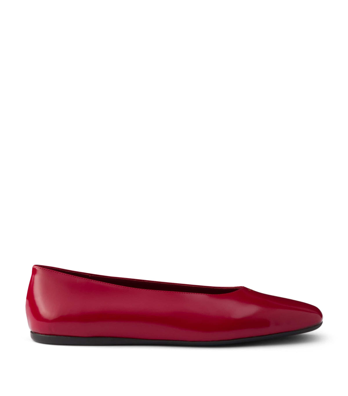 Prada Leather Logo Ballet Flats