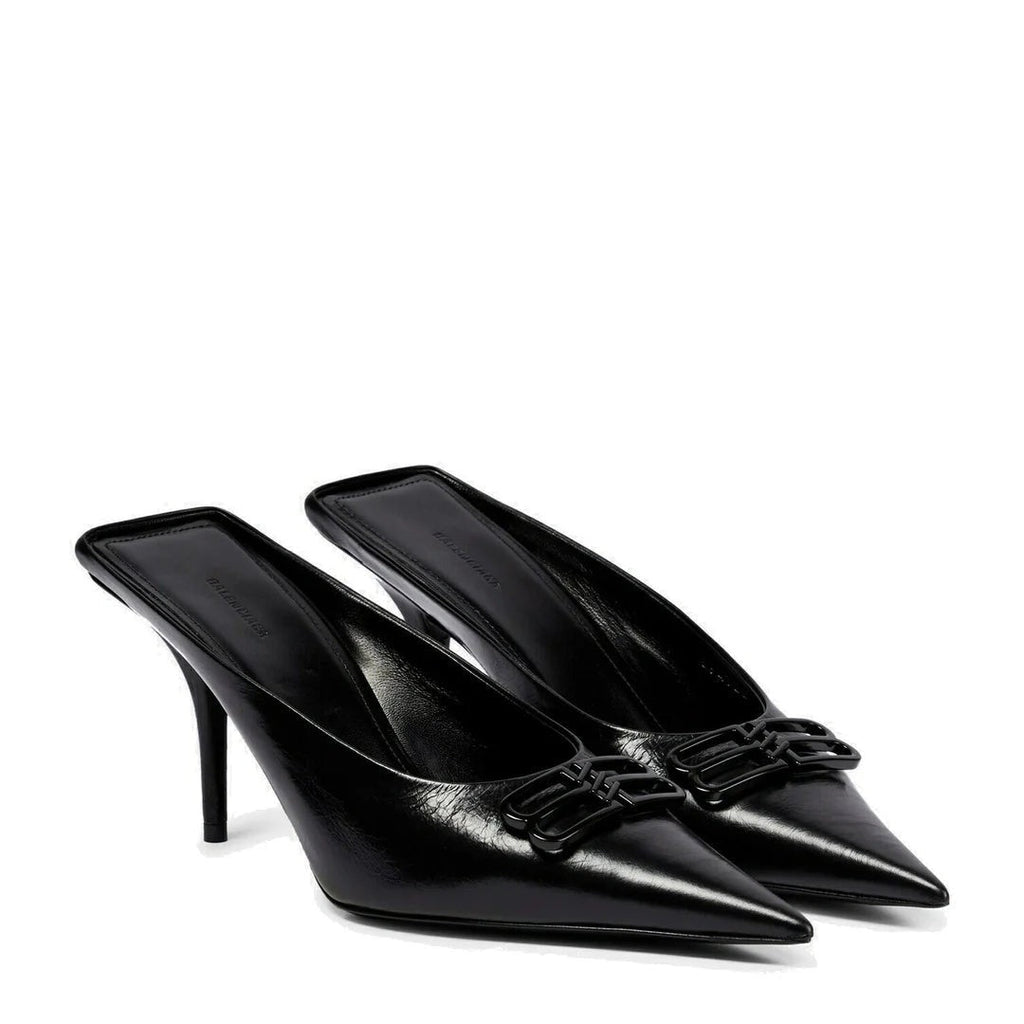 Balenciaga BB Square Knife Pointed Toe Pump - Black