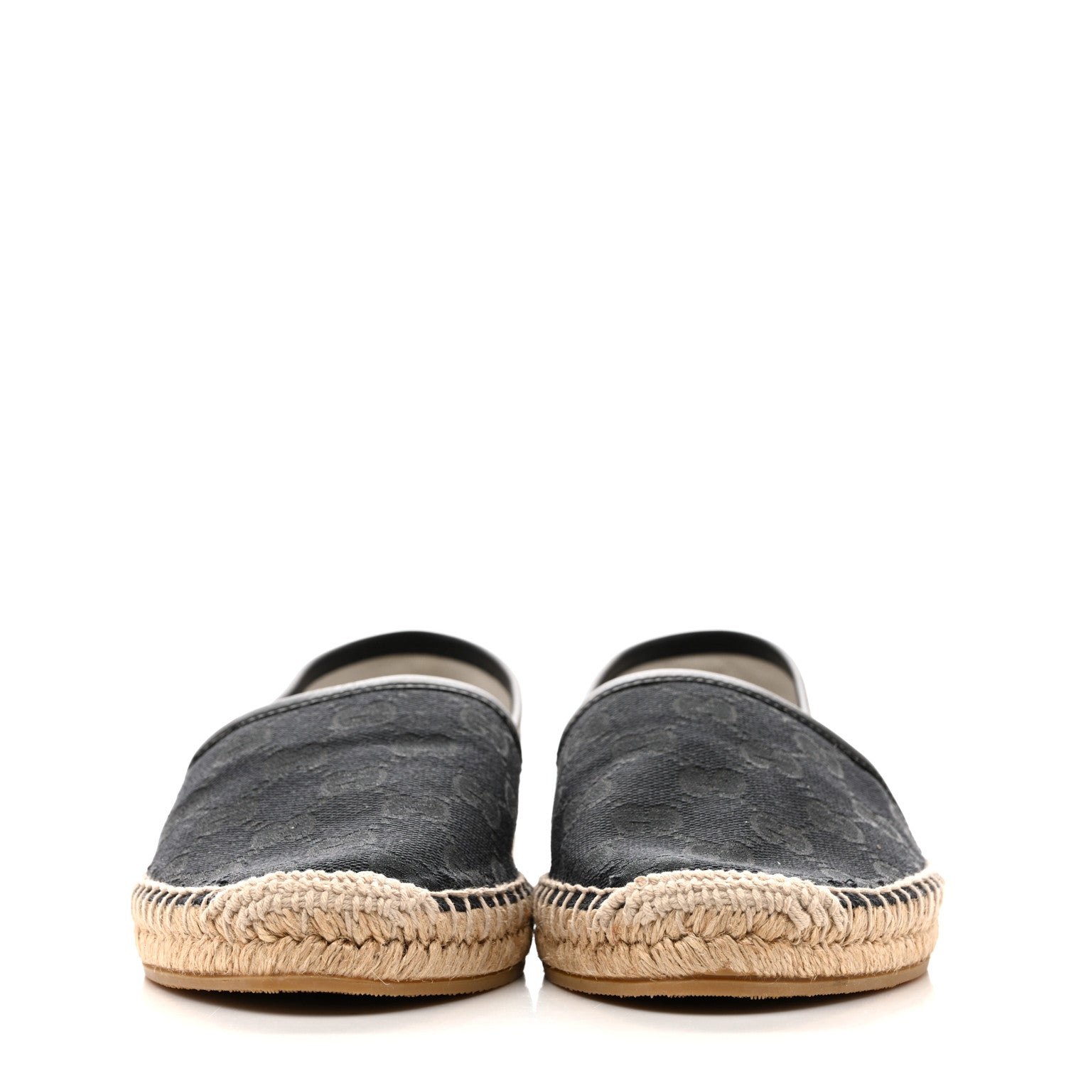 GUCCI MONOGRAM CANVAS ESPADRILLES BLACK