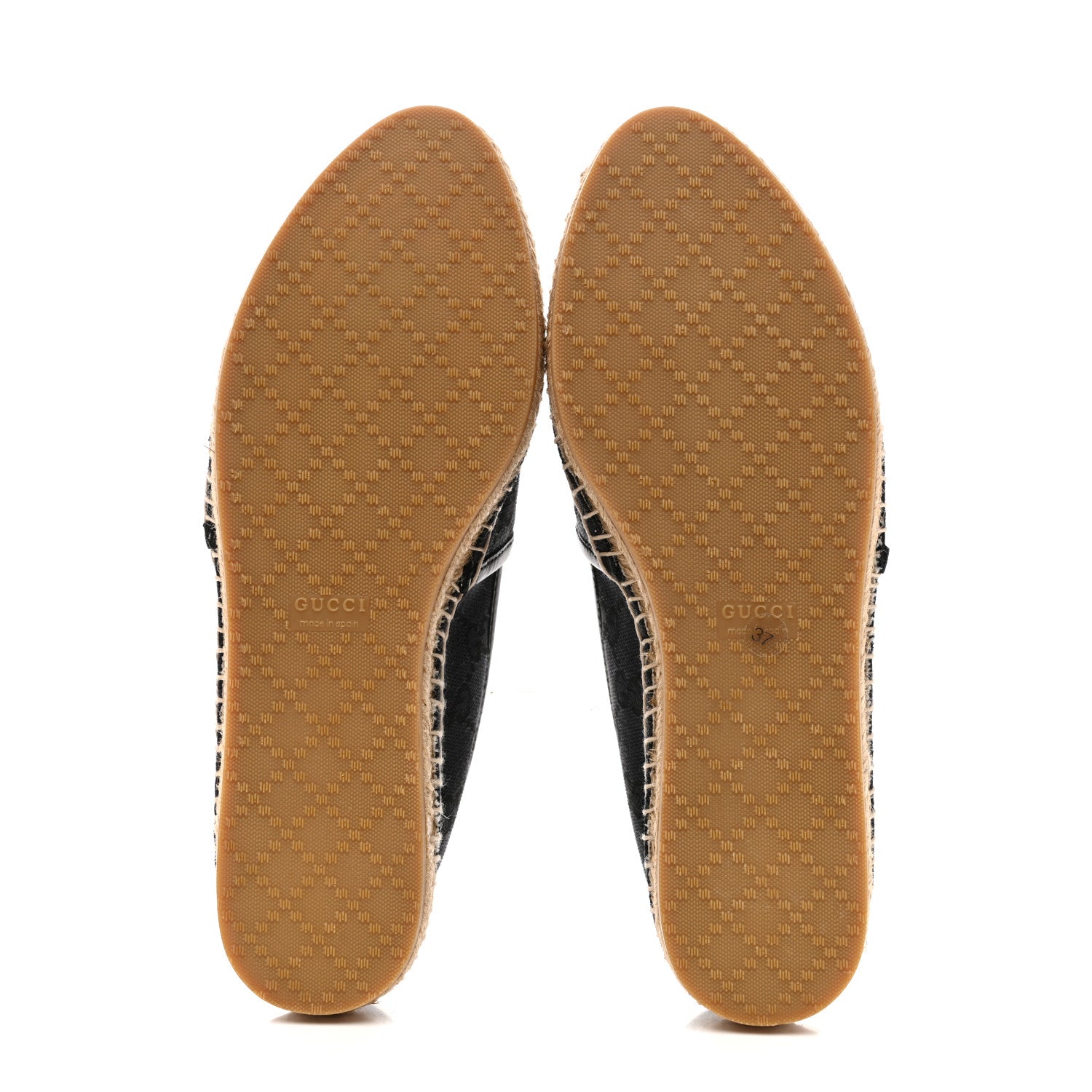 GUCCI MONOGRAM CANVAS ESPADRILLES BLACK