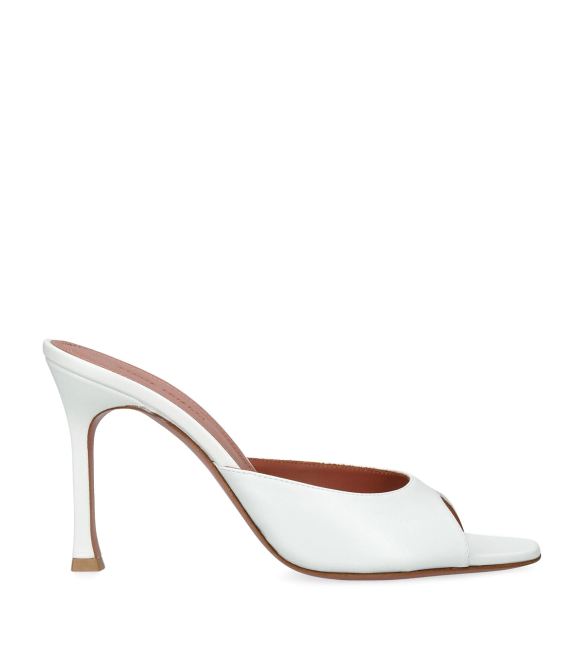 Amina Muaddi Leather Alexa Heeled Mules 95