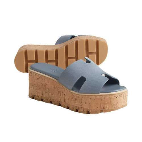 Hermès Eze 30 Sandal Beige - Blue