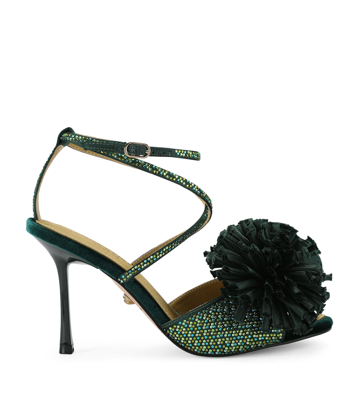 Kurt Geiger London Embellished Pom Pom Heeled Sandals