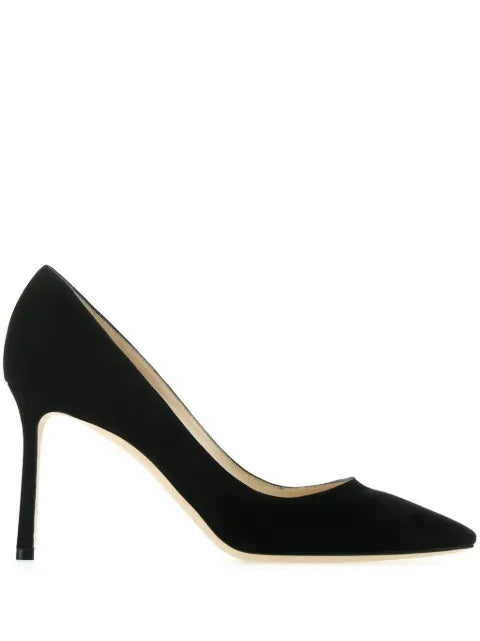 Jimmy Choo Romy 85 black suede pointed pumps