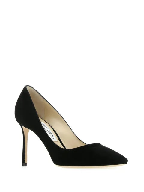 Jimmy Choo Romy 85 black suede pointed pumps