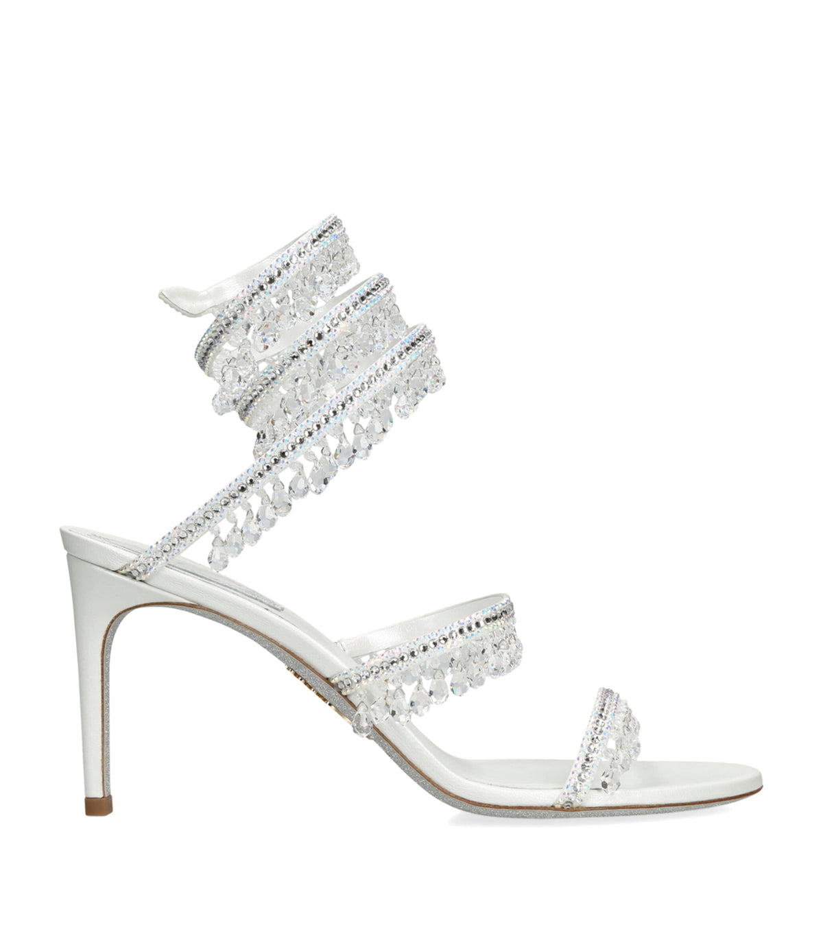 René Caovilla Satin Chandelier Sandals 80