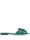Dolce & Gabbana Bianca rainbow lace brooch-detail sandals