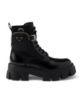 Prada Leather & Re-Nylon Monolith Boots