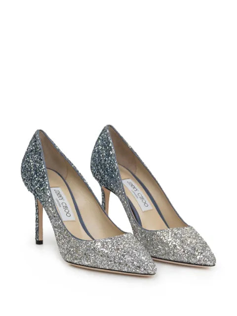 Jimmy Choo Romy glitter-effect pumps