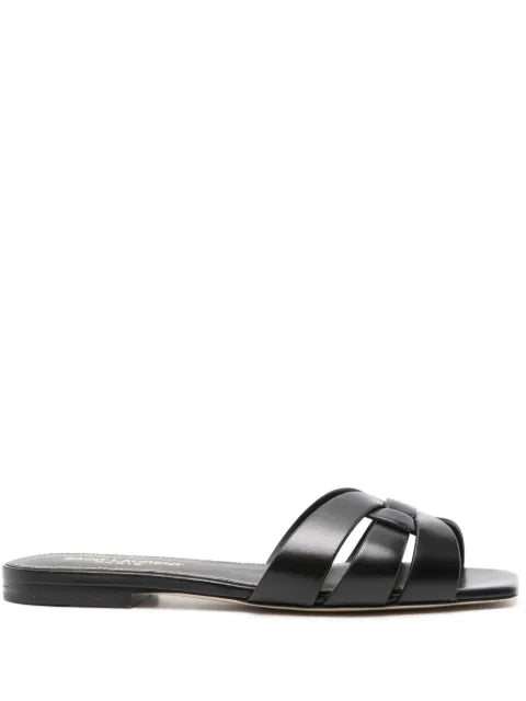 Saint Laurent Tribute leather flat sandals