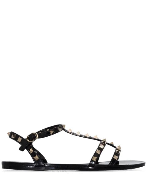 Valentino Garavani Rockstud flat rubber sandal