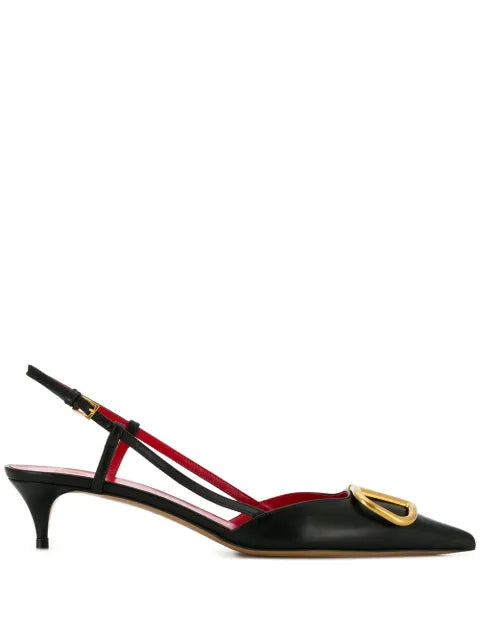 Valentino Garavani VLogo signature calfskin slingback pump 40mm / 16 in