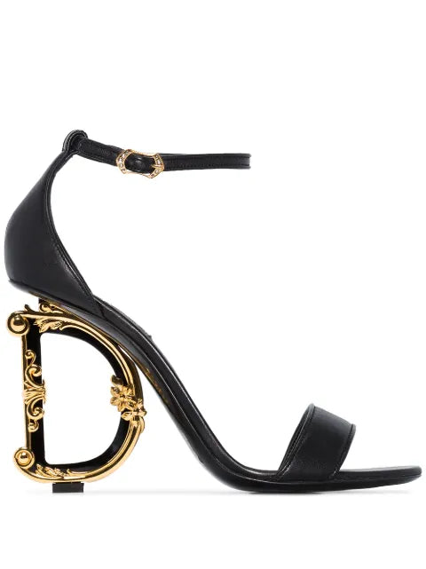 Dolce & Gabbana Keira baroque DG leather sandals
