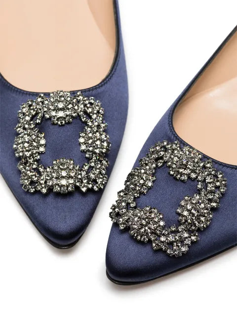 Manolo Blahnik Hangisi appliqué flat pumps