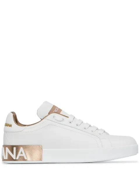 Dolce & Gabbana Portofino logo-plaque leather sneakers