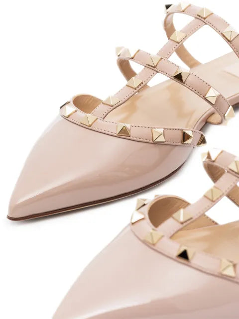 Valentino Garavani Rockstud patent-leather mule