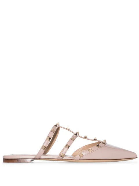 Valentino Garavani Rockstud patent-leather mule