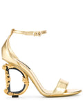 Dolce & Gabbana nappa mordore sandals with baroque DG heel