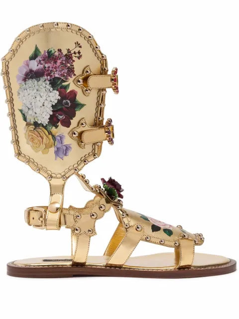 Dolce & Gabbana floral-motif gladiator sandals