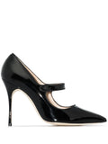 Manolo Blahnik Campari New patent leather ponted toe pumps