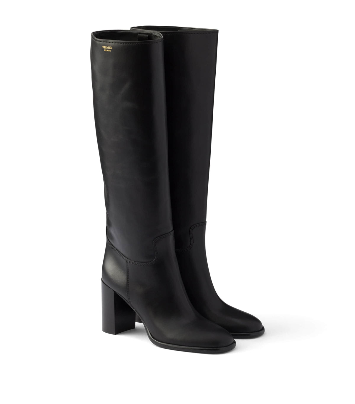 Prada Leather Knee-High Boots 85