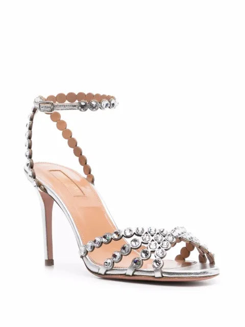 Aquazzura crystal-embellished Tequila sandals