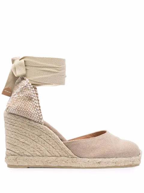 Castañer Carina lace-up wedge-heel espadrilles