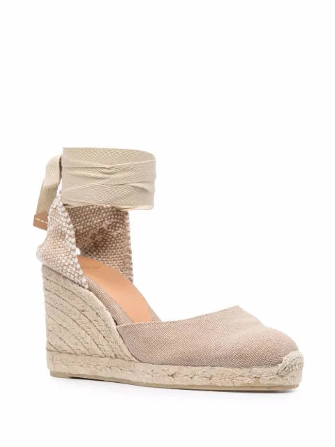 Castañer Carina lace-up wedge-heel espadrilles