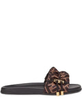 FENDI vertigo satin slides