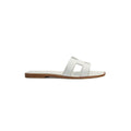 Hermès Hermes Box Calfskin Oran Sandal Rouge Tomette - White