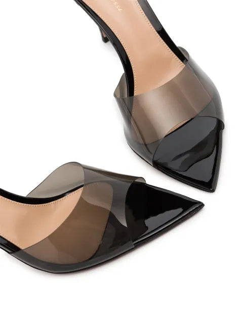 Gianvito Rossi Elle 85mm transparent-strap mules