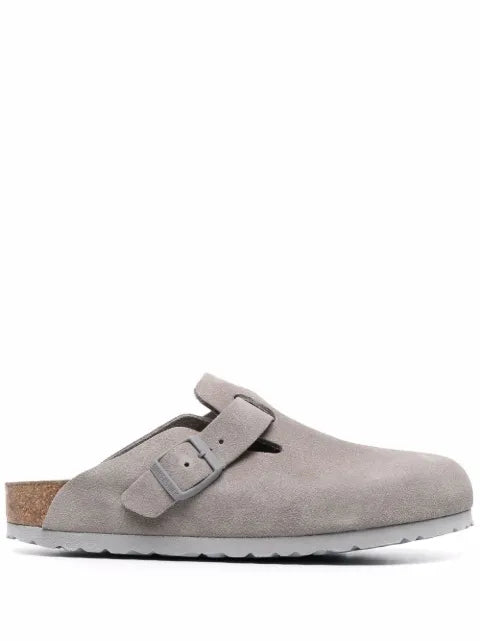 Birkenstock Boston buckle-fastening suede mules