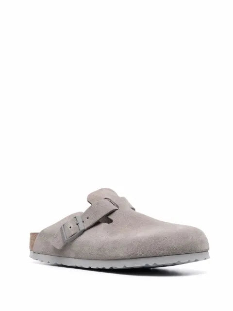 Birkenstock Boston buckle-fastening suede mules