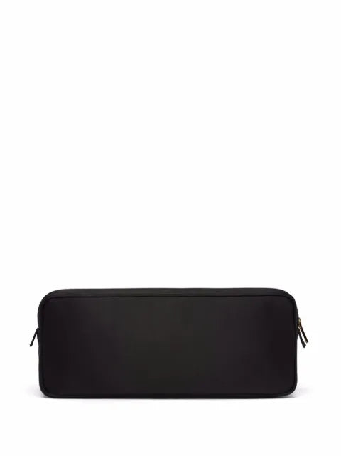 Prada silk satin slippers and travel pouch