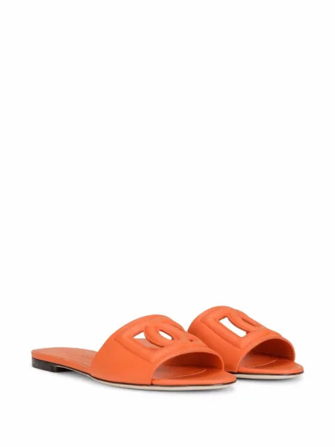 Dolce & Gabbana logo-strap leather sandals