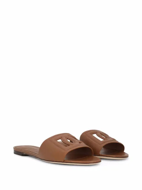 Dolce & Gabbana calfskin slides with DG Millennials logo