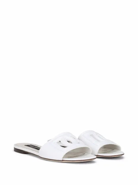 Dolce & Gabbana calfskin slides with DG logo