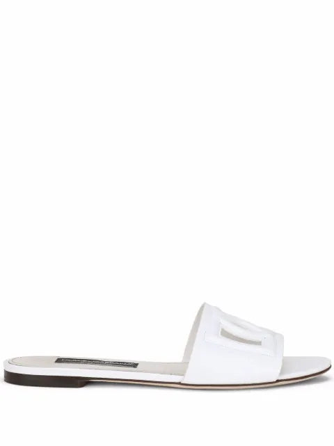 Dolce & Gabbana calfskin slides with DG logo